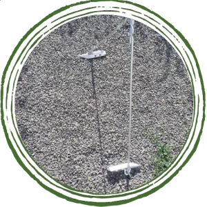 Photo d'une amarre utilisée en viticulture