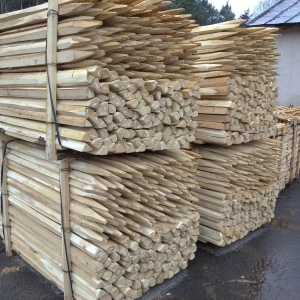 Photo de piquets sciés